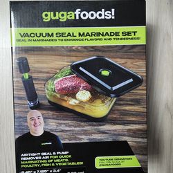 Guga Foods Vacuum Seal Marinade Set, Airtight Food Containers for Flavorful and Tender Meals