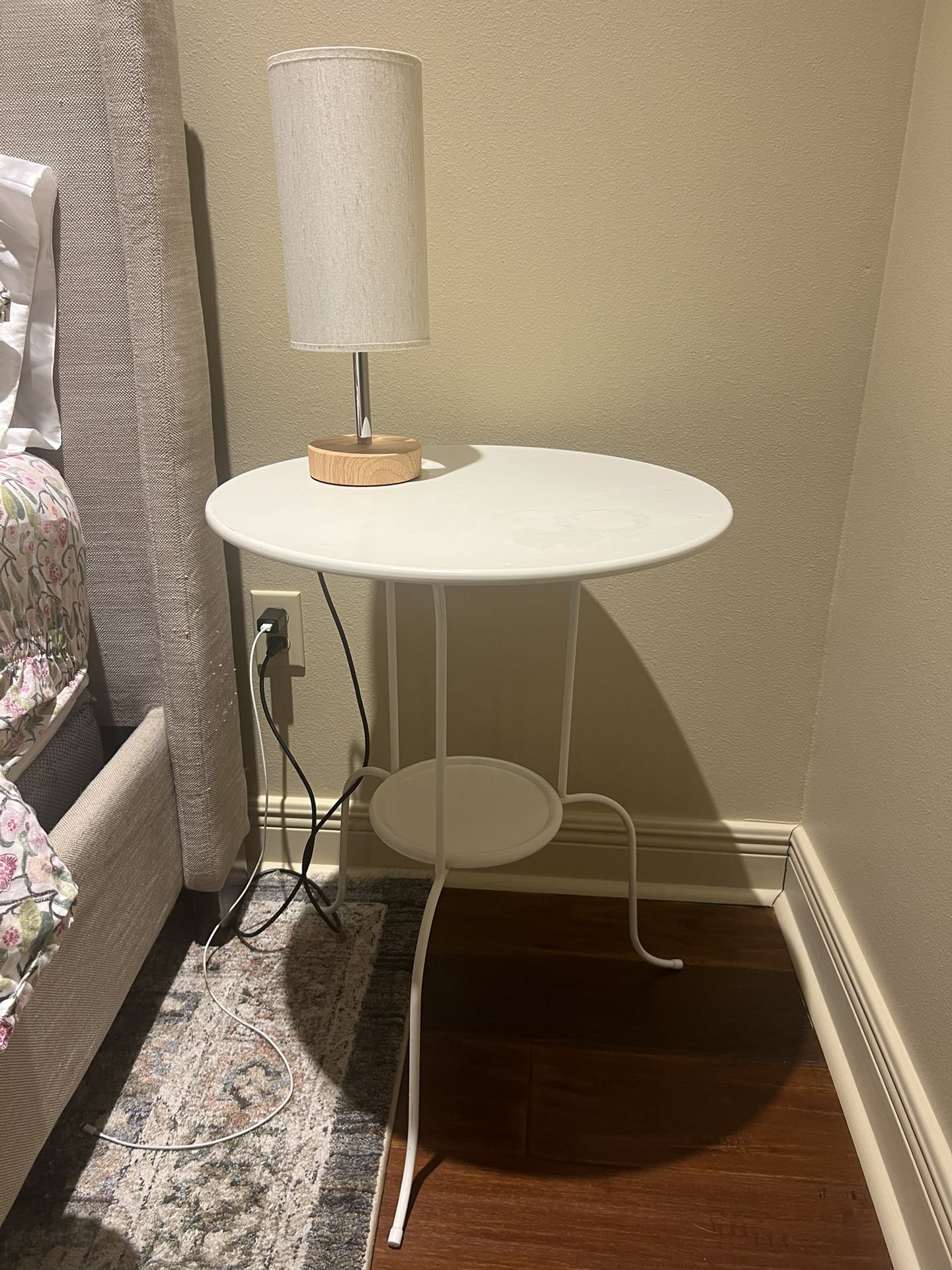 White Bedside Table
