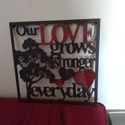 2  Metal Love  Frames, Wall Decor, 1 Big Mouth Singing Fish Wall Decor 