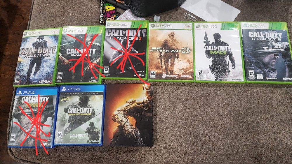 Xbox 360 And Ps4 Games 10 Each