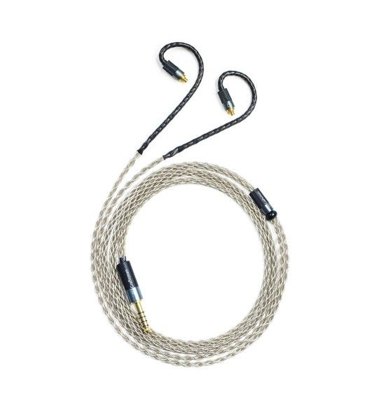 GUCraftsman 6N Single Crystal Silver 2.5mm/3.5mm/4.4mm Upgrade/Replacement Earphone Cable for Sennheiser IE200 IE300 IE600 IE900 (3.5mm Plug)