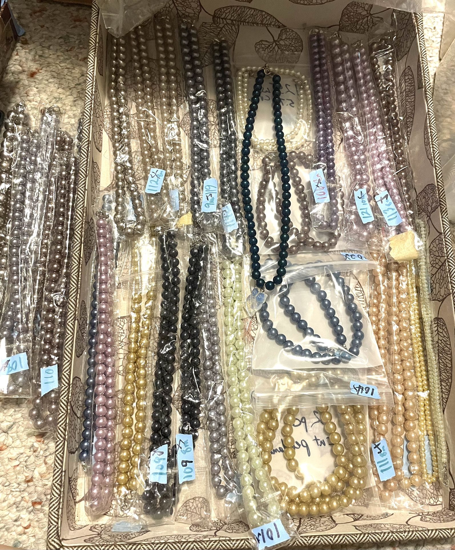 31 Faux Pearl Necklaces New!