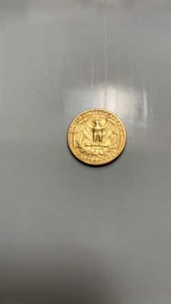 1964/1965 P Mint Gold Plated Silver Error Quarter