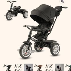 BENTLEY  6-in-1 Stroller Trike tricycle Onyx Black New In Box