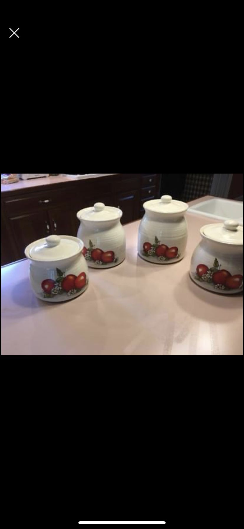 Ceramic Apple Canisters