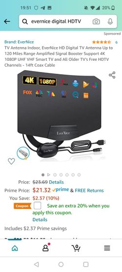 Ever Nice Digital TV Antenna $10 Each Only 4 Left 