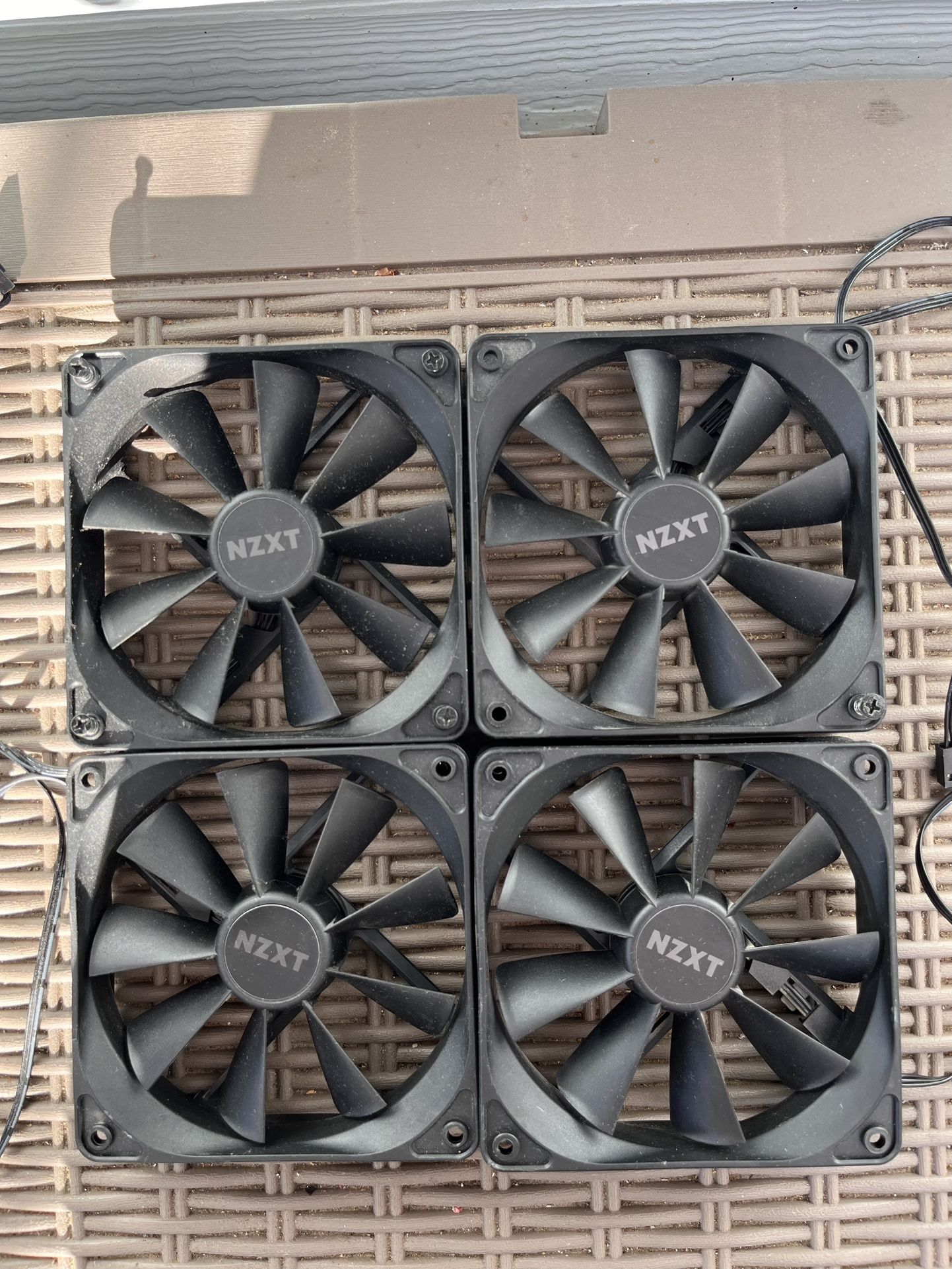 4 NZXT 120mm PC Black Case Fans