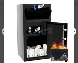 Large Black Steel Depository SafeNEW