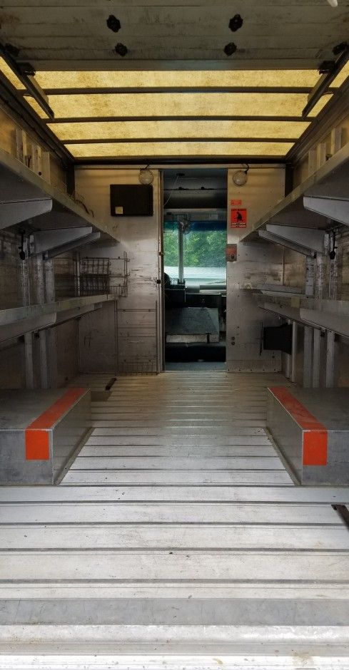 Shed Storage Workshop Aluminum With Translucent Roof And Fold Fown Shelves Delivery Truck Body