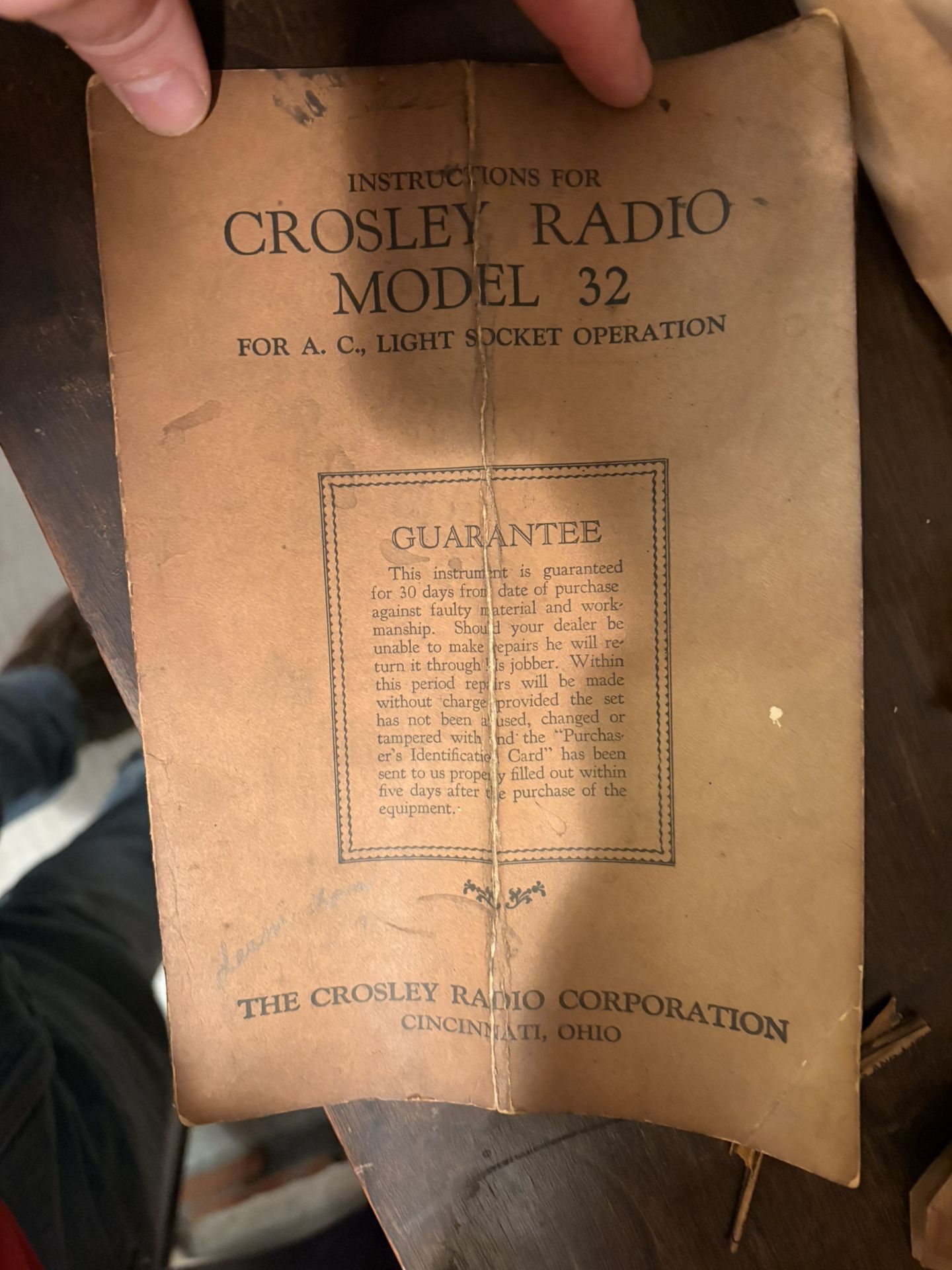 1922 Vintage Crosley Model32