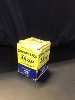 Schaffer’s writing fluid antique box and container