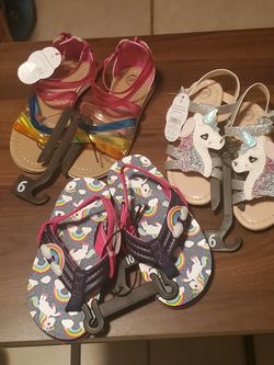 Unicorn girl shoes/ sandals size 9