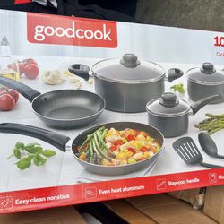 Goodcook 10 Piece Cookware Set 