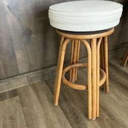 4 Wood Counter Stools