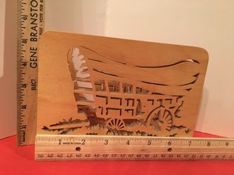 Stagecoach wooden napkin holder by Carol's Custom woodworking