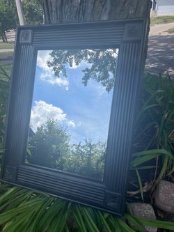Carved Wood Mirror (24" x 30") Made in India