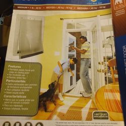 Plastic Pet Door (dog, cat), medium size