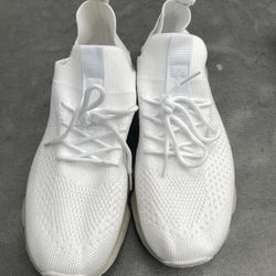 Emma New York White w/ clear sides Sneakers Lace Up Women Size 11