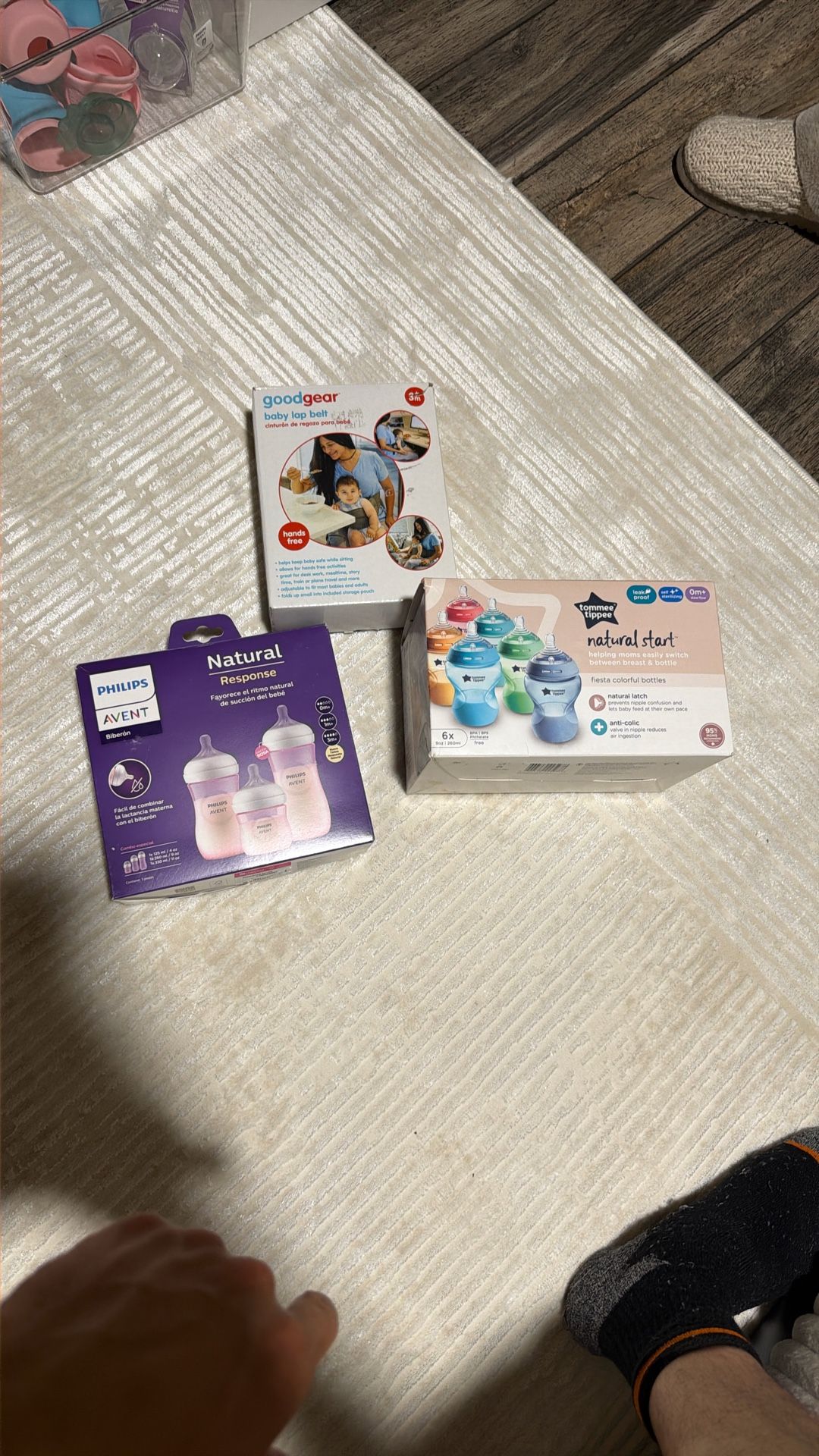 Baby Bottles And Lap Belt