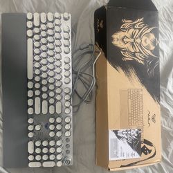 (Open Box, Like New) Aula F2o88 Typwriter Style Gaming Keyboard 