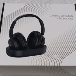 TV Digital Wireless Headphones with Charging Dock