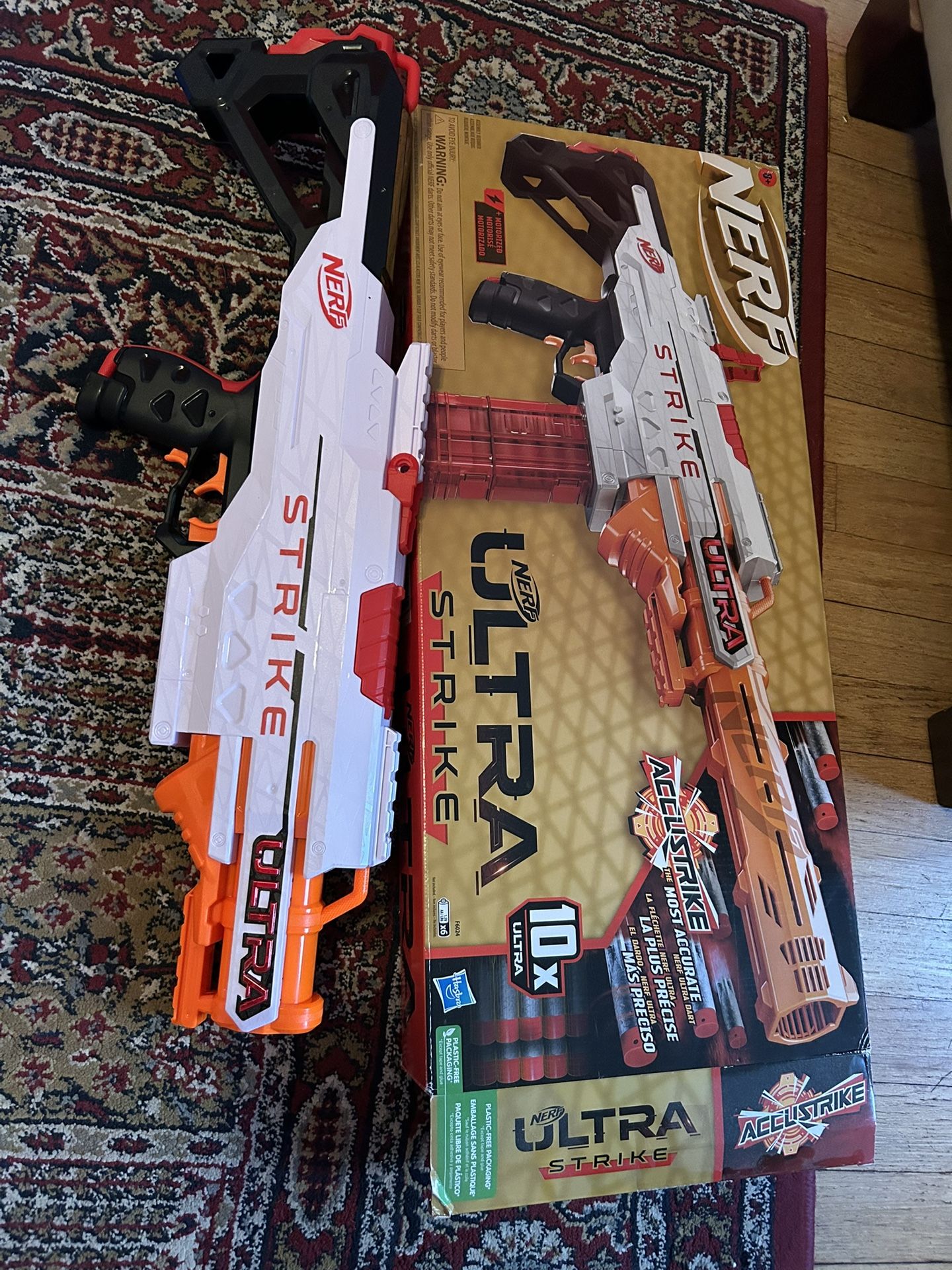 Nerf Ultra Strike Motorized Blaster, with Sight, Compatible Only Ultra Darts