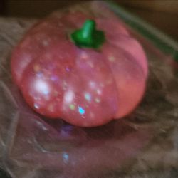 Pink jack-o-lantern squishy