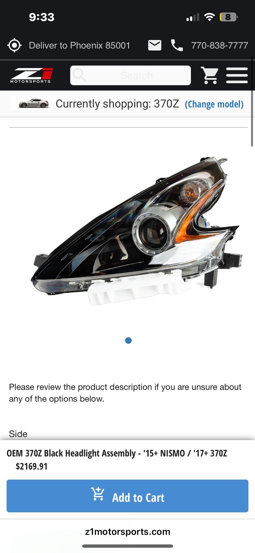 2018 370z Headlights, Taillights And Z Emblems