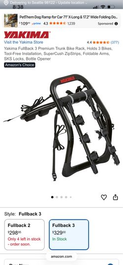 Yakima Fullback3 Car Bike Rack.