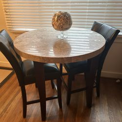 Bar-Height Table Dining Set and High Chairs 