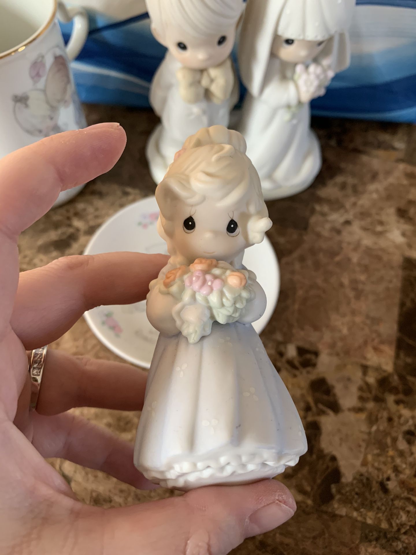 Precious moments flower girl figure