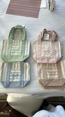 Trader Joe’s Striped Mini Canvas Tote Bags