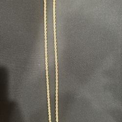 14kt Diamond Cut Rope Necklace. 14k Solid Gold Chain. 