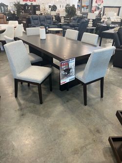 Seven piece dining room set