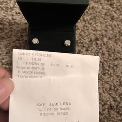 10k Real Diamond Earrings 