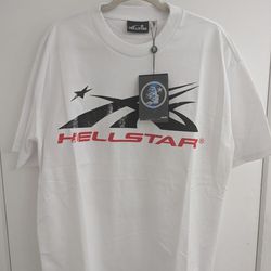 New Hellstar T Shirts Black White Size Medium