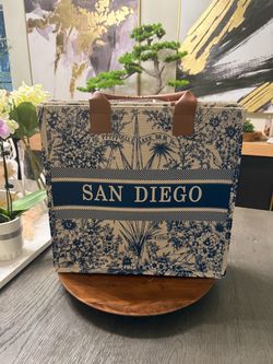 San Diego Floral Canvas Tote Bags