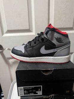 KIDS JORDAN SHOES BLACK, RED, GRAY