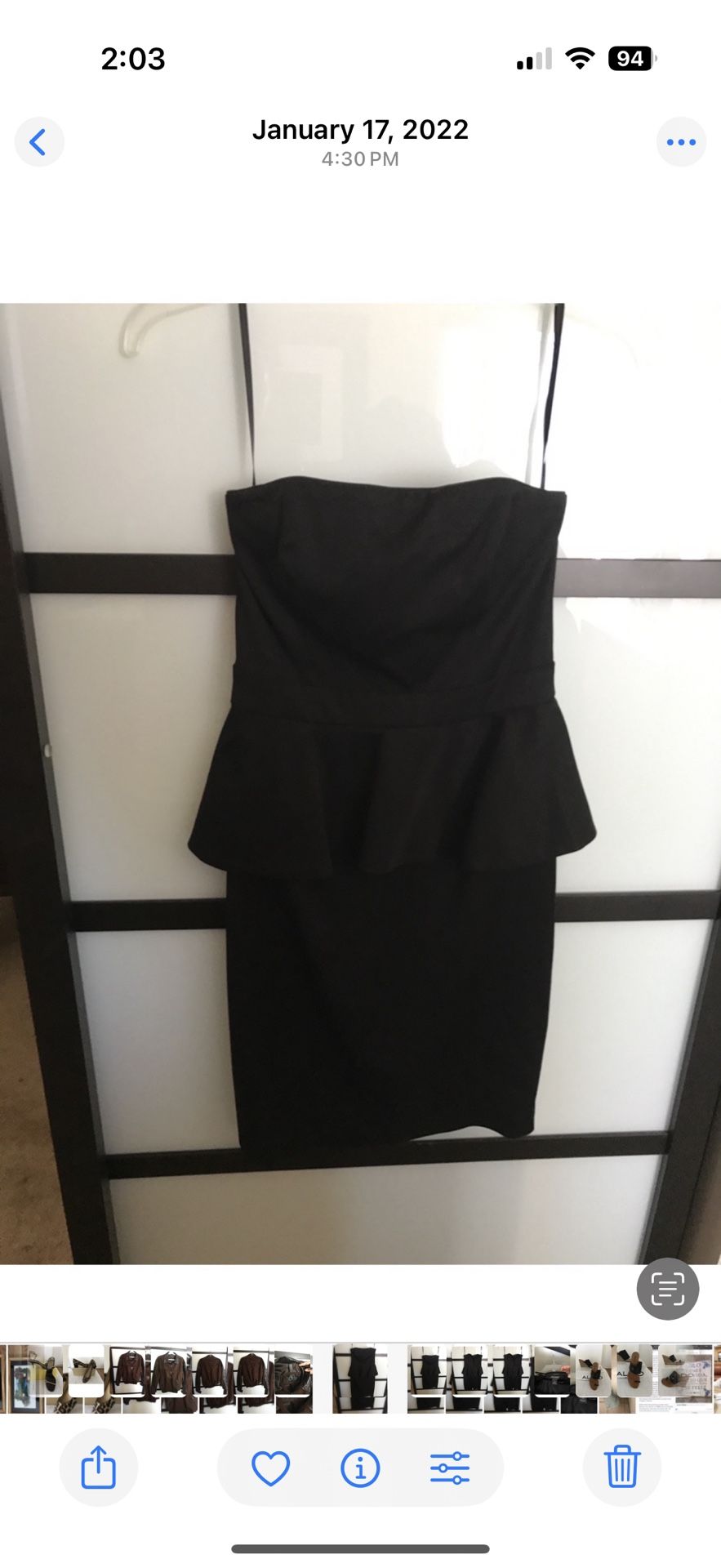 Bundle - Strapless Dress and Black Skirt