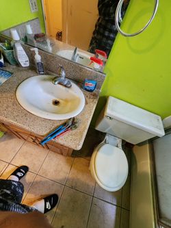 zinc and toilet installation