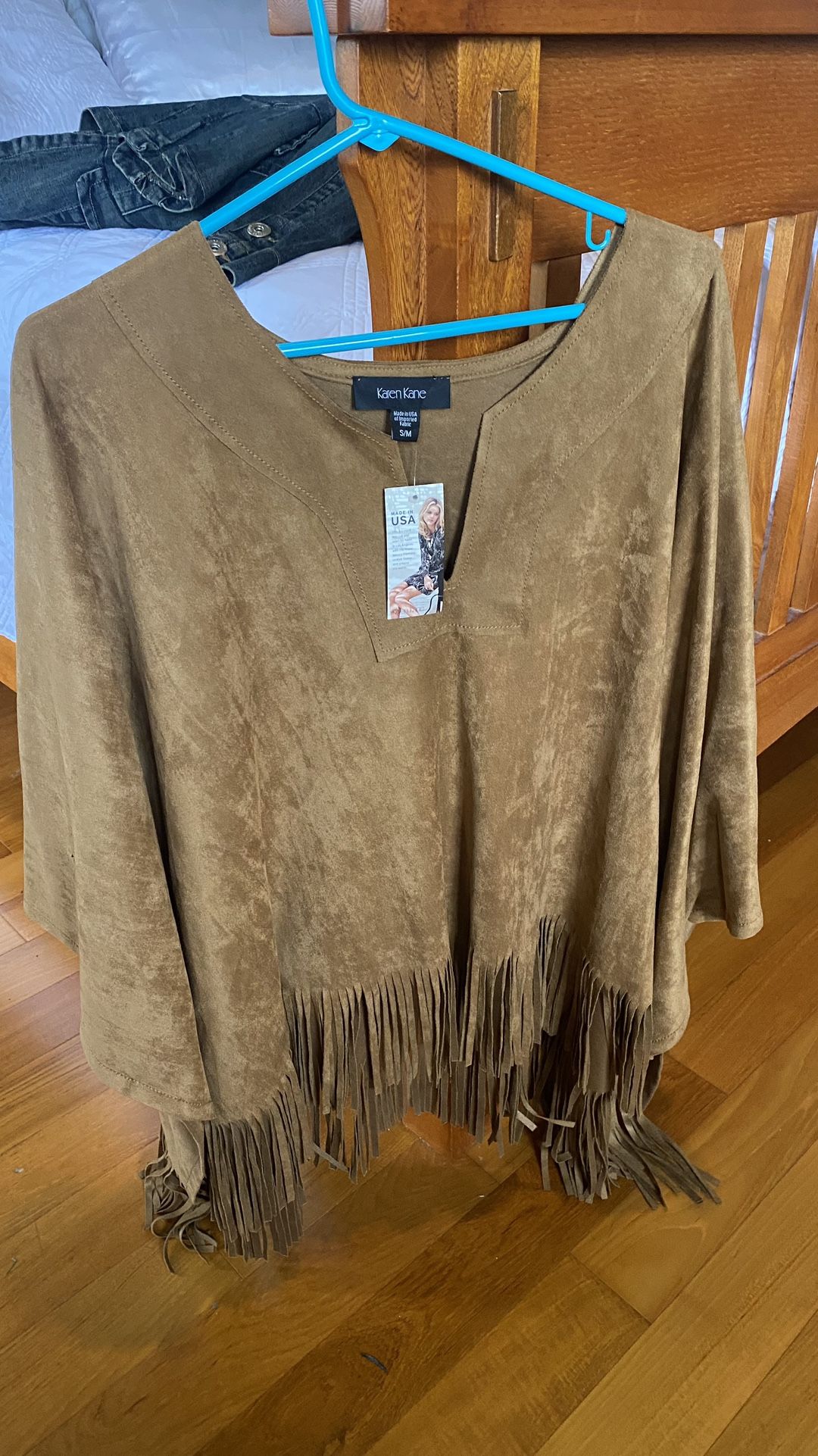 Leather Look Poncho