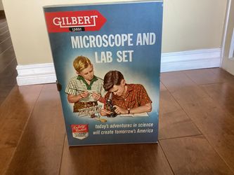 Vintage Gilbert microscope and Lab Set