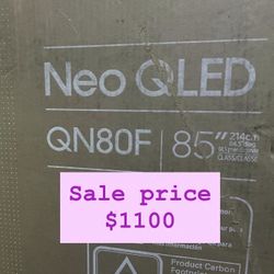 Samsung - 85” Class QN80F Series Neo QLED Mini LED 4K UHD SamsungVision AI Smart Tizen TV