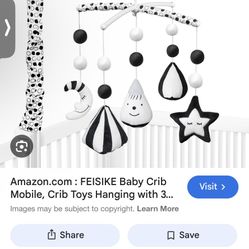 Perfect Baby Crib Mobile Black-And-White Brand New Inbox