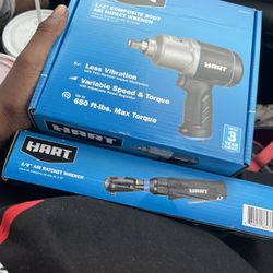 Hart 1/2 Composite Air Impact Wrench And 3/8 Air Ratchet Wrench 
