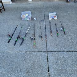 Tobin Sports Inflatable Fishing Boat w/ Oars + Fishing Gear – Great Condition