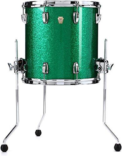 Ludwig classic maple 14x14 floor tom, green sparkle