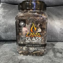 Bond Lavaglass Amber Sunset Reflective Fire Glass