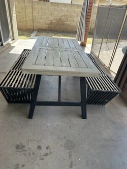 Table and bench