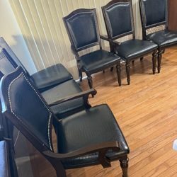Dining Room Chairs Black Leather